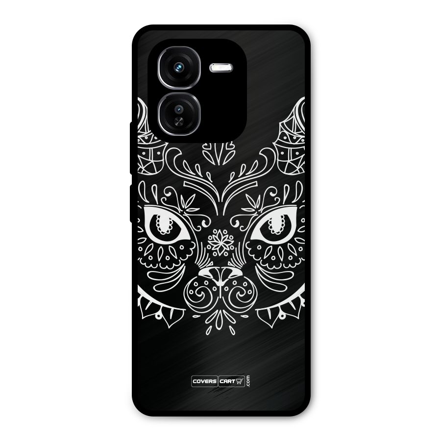 Ethnic Cat Design Metal Back Case for iQOO Z9x