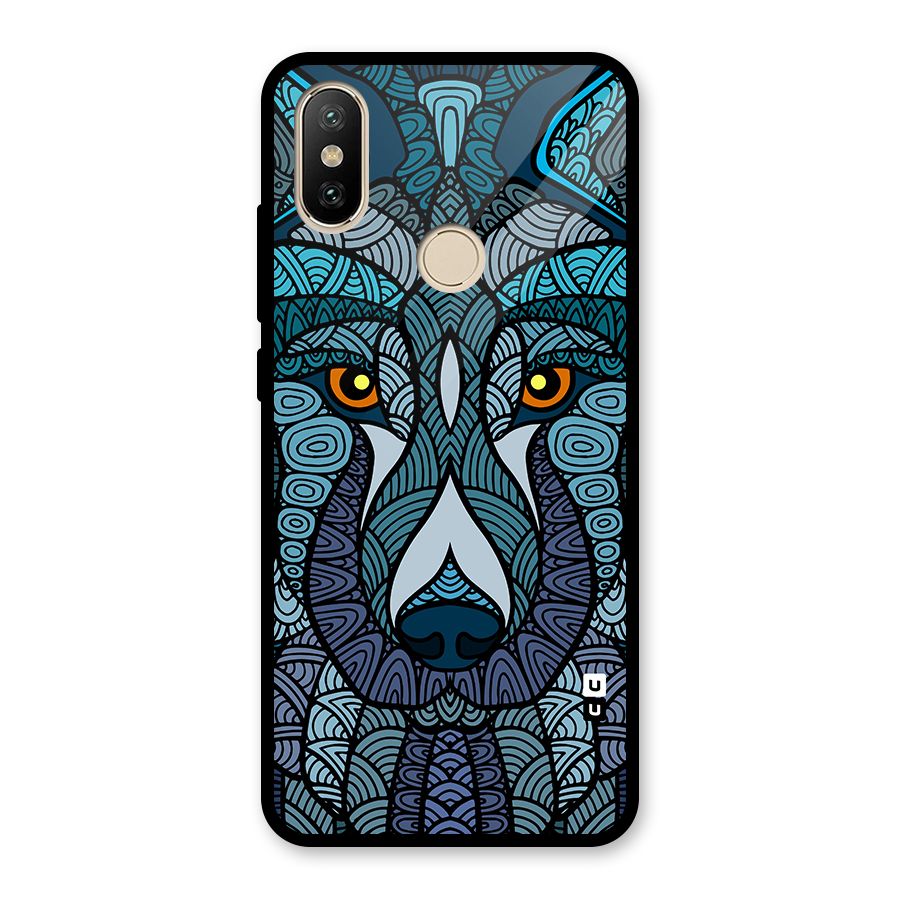 Ethnic Wolf Art Illustration Glass Back Case for Redmi A2