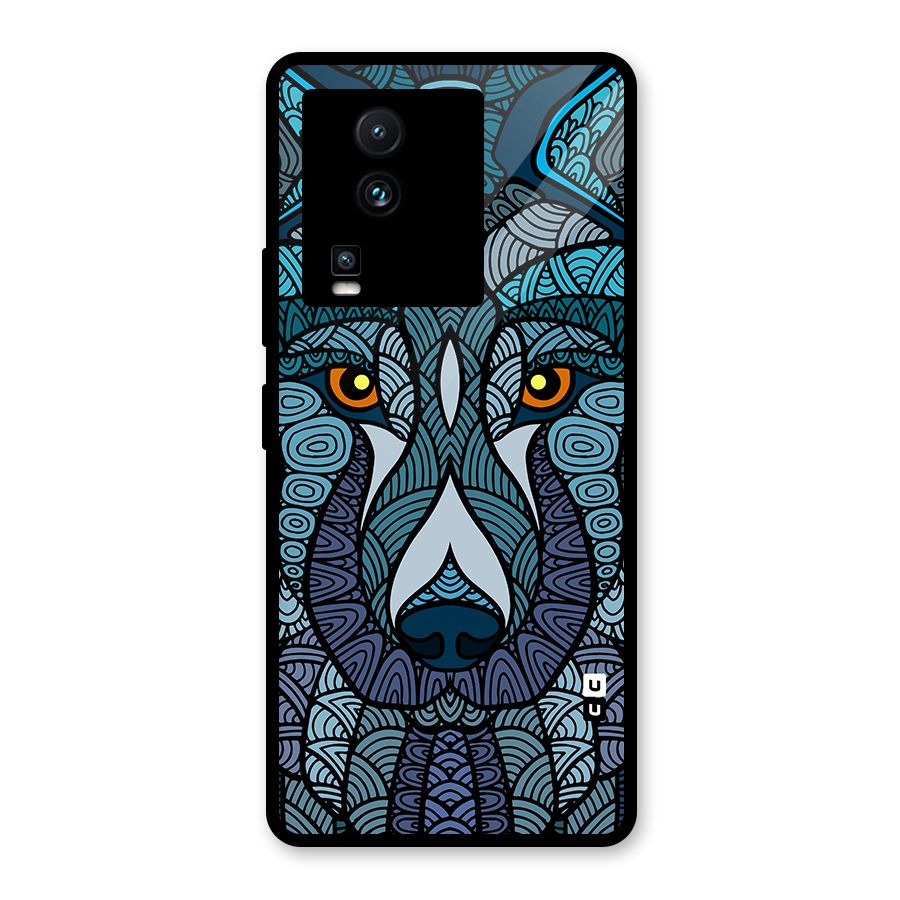Ethnic Wolf Art Illustration Glass Back Case for Vivo iQOO Neo 7 Pro
