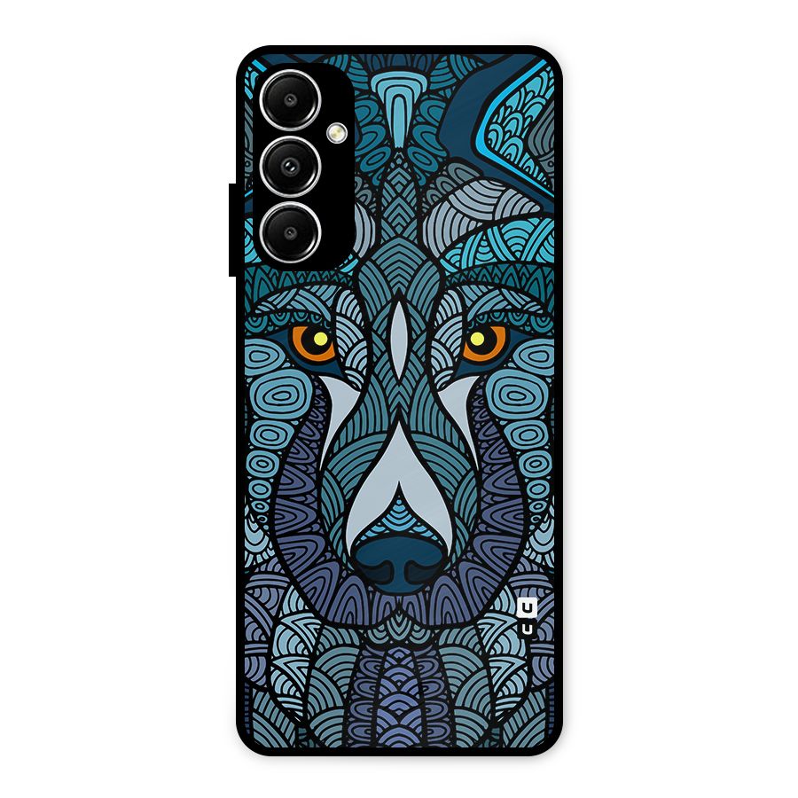 Ethnic Wolf Art Illustration Metal Back Case for Galaxy A05s