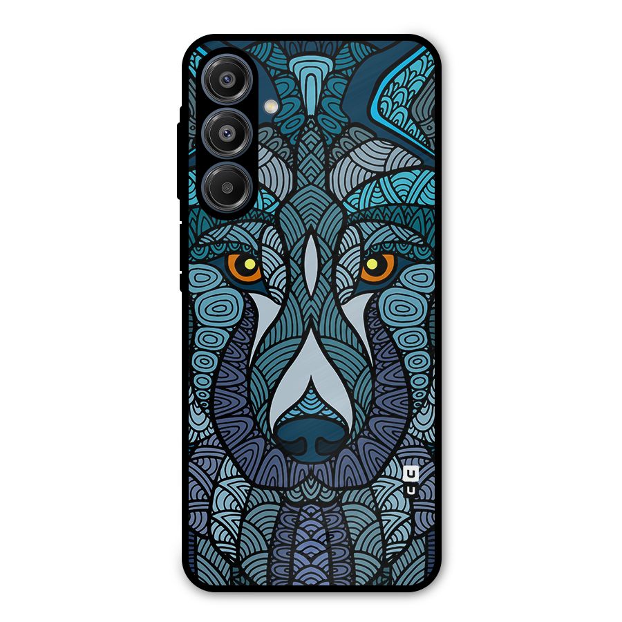 Ethnic Wolf Art Illustration Metal Back Case for Galaxy A16 5G