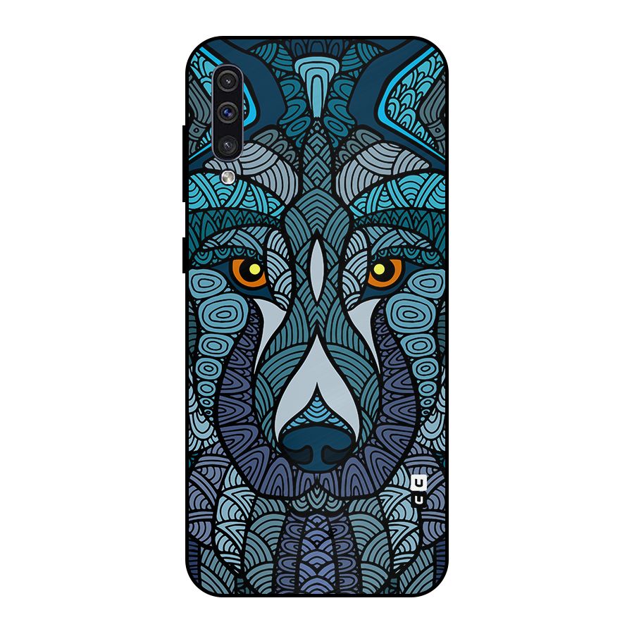 Ethnic Wolf Art Illustration Metal Back Case for Galaxy A30s