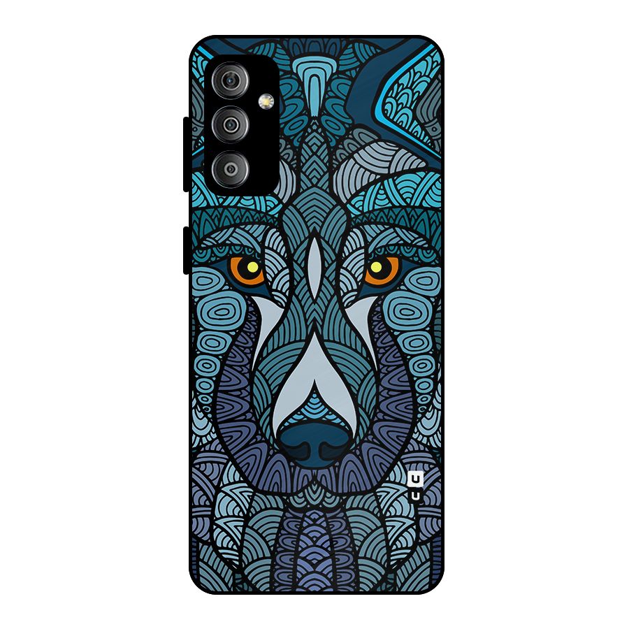 Ethnic Wolf Art Illustration Metal Back Case for Galaxy F23