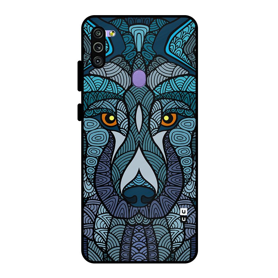Ethnic Wolf Art Illustration Metal Back Case for Galaxy M11