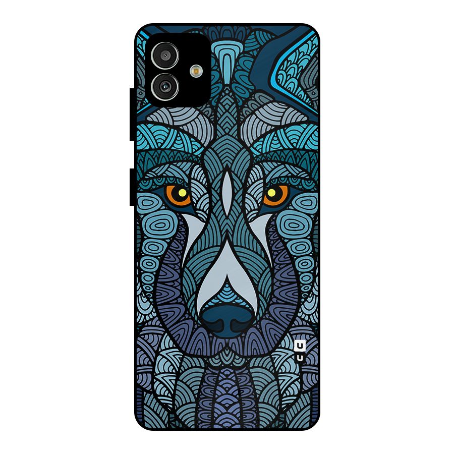 Ethnic Wolf Art Illustration Metal Back Case for Galaxy M13 5G