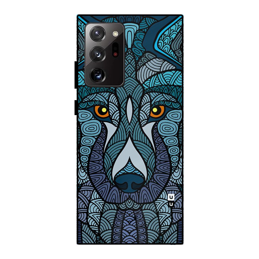Ethnic Wolf Art Illustration Metal Back Case for Galaxy Note 20 Ultra