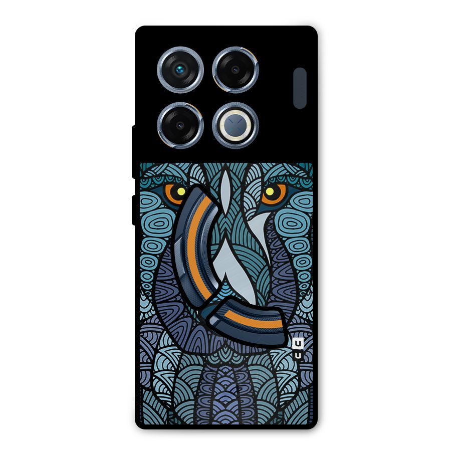 Ethnic Wolf Art Illustration Metal Back Case for Infinix GT 20 Pro