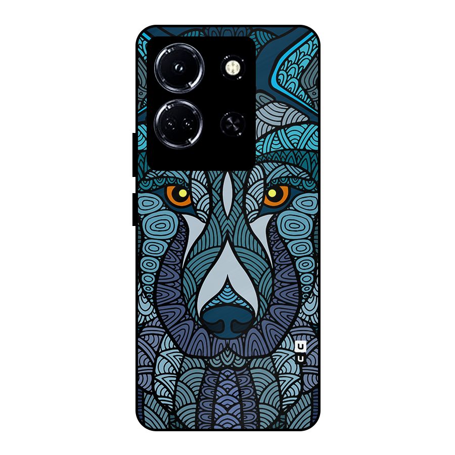 Ethnic Wolf Art Illustration Metal Back Case for Infinix Note 30 5G