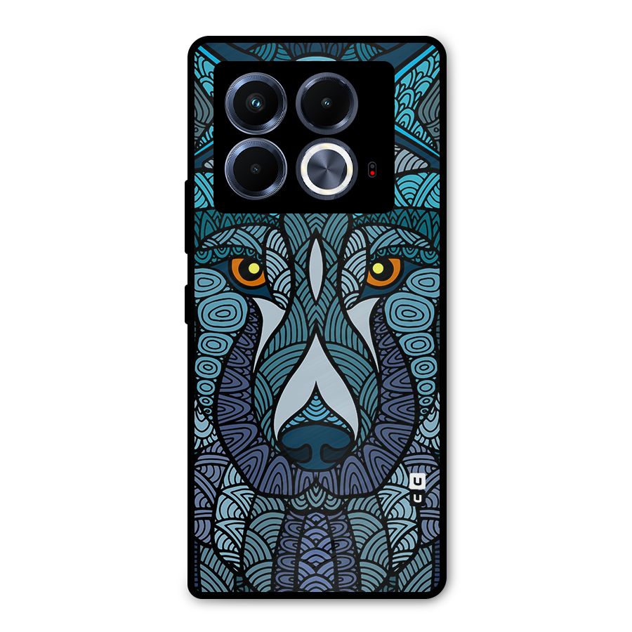 Ethnic Wolf Art Illustration Metal Back Case for Infinix Note 40 5G