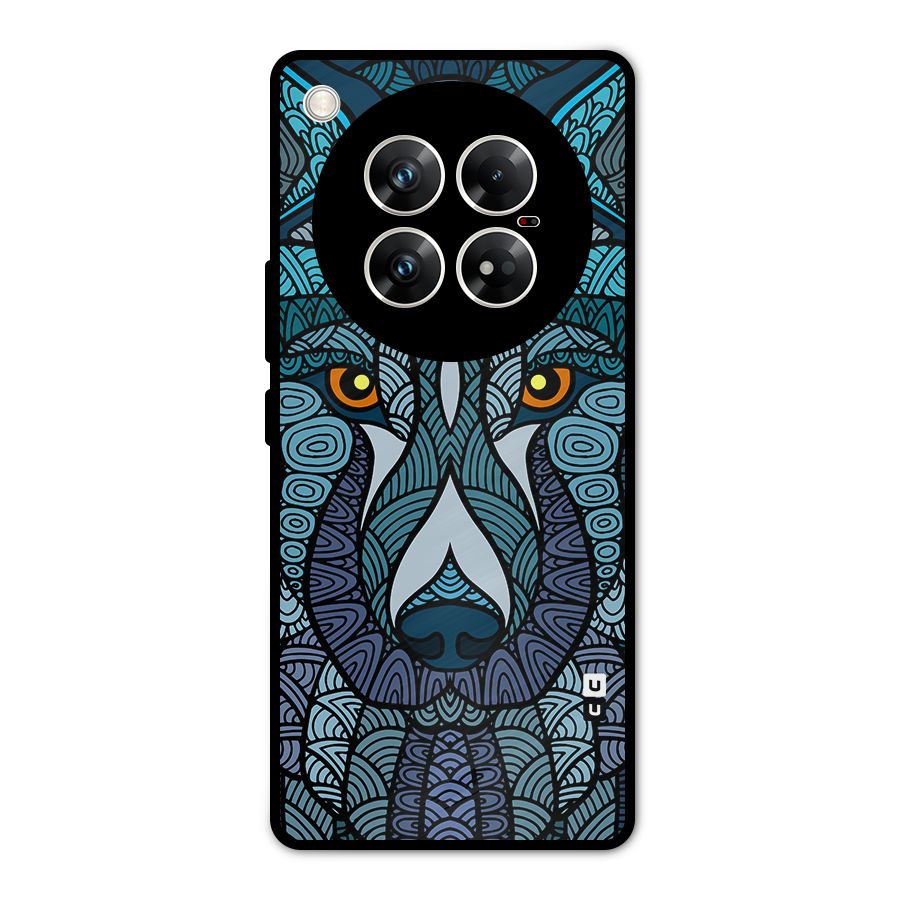 Ethnic Wolf Art Illustration Metal Back Case for Infinix Zero 40 5G