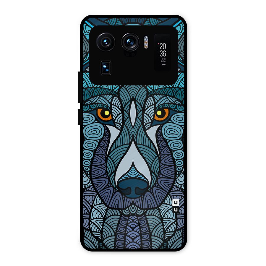 Ethnic Wolf Art Illustration Metal Back Case for Mi 11 Ultra