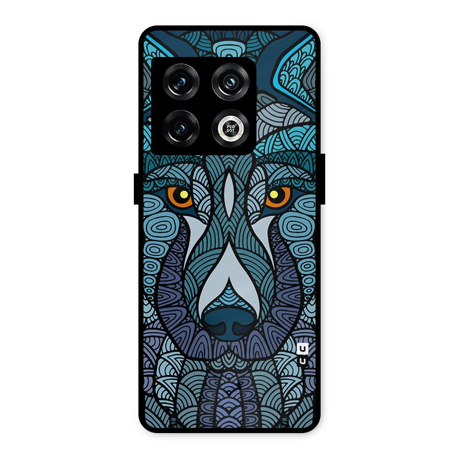 Ethnic Wolf Art Illustration Metal Back Case for OnePlus 10 Pro 5G