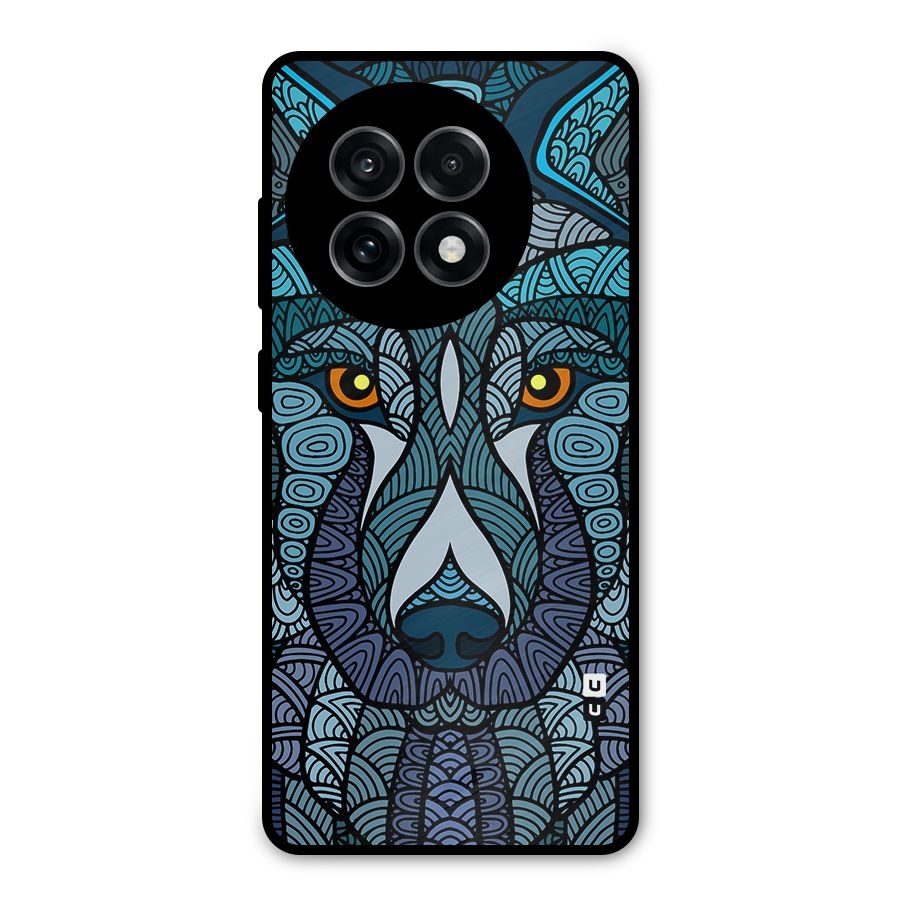 Ethnic Wolf Art Illustration Metal Back Case for OnePlus 13R
