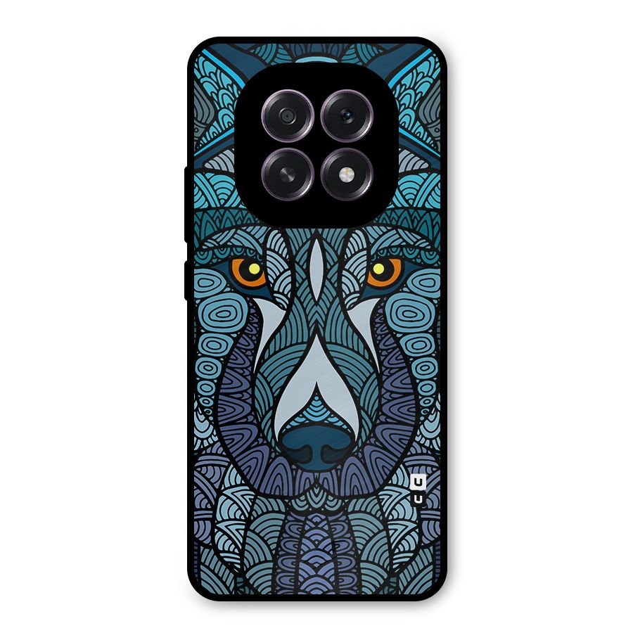Ethnic Wolf Art Illustration Metal Back Case for Oppo F29