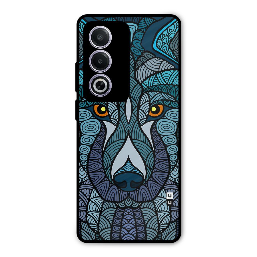 Ethnic Wolf Art Illustration Metal Back Case for Oppo K12x