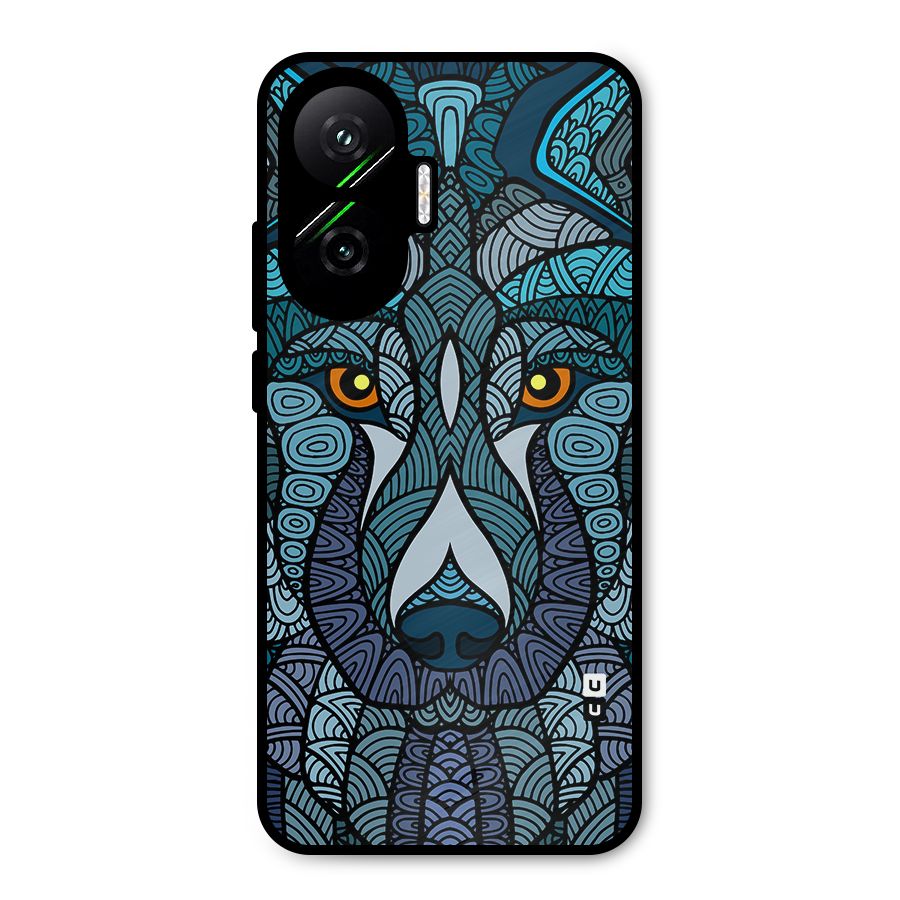 Ethnic Wolf Art Illustration Metal Back Case for Poco F7
