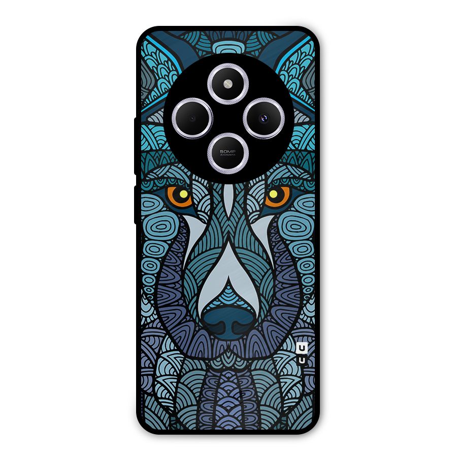 Ethnic Wolf Art Illustration Metal Back Case for Poco M7