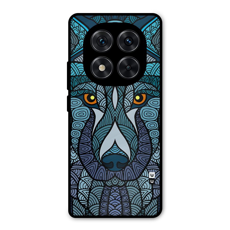 Ethnic Wolf Art Illustration Metal Back Case for Poco X7