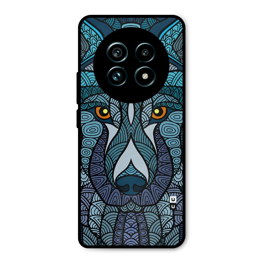 Ethnic Wolf Art Illustration Metal Back Case for Realme 13 Pro Plus