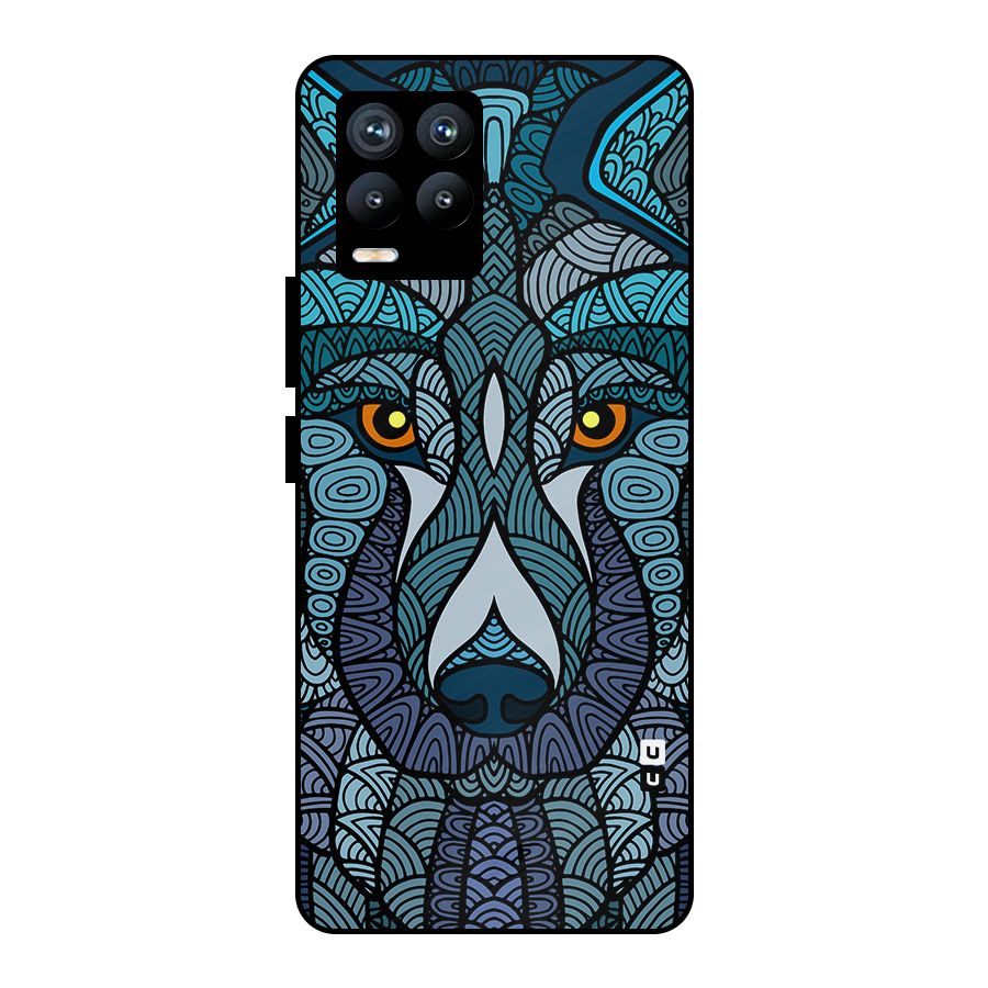 Ethnic Wolf Art Illustration Metal Back Case for Realme 8 Pro