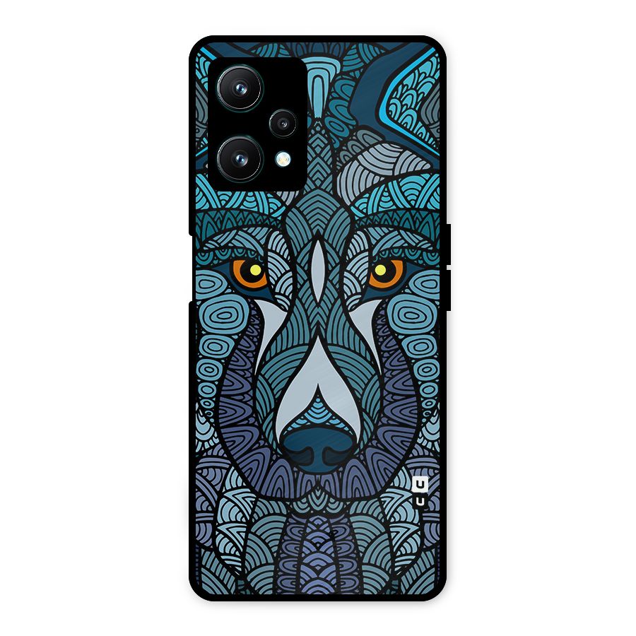 Ethnic Wolf Art Illustration Metal Back Case for Realme 9 Pro 5G