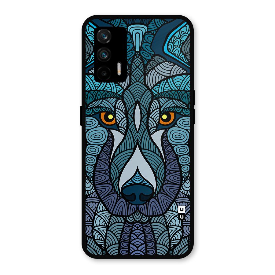 Ethnic Wolf Art Illustration Metal Back Case for Realme GT 5G