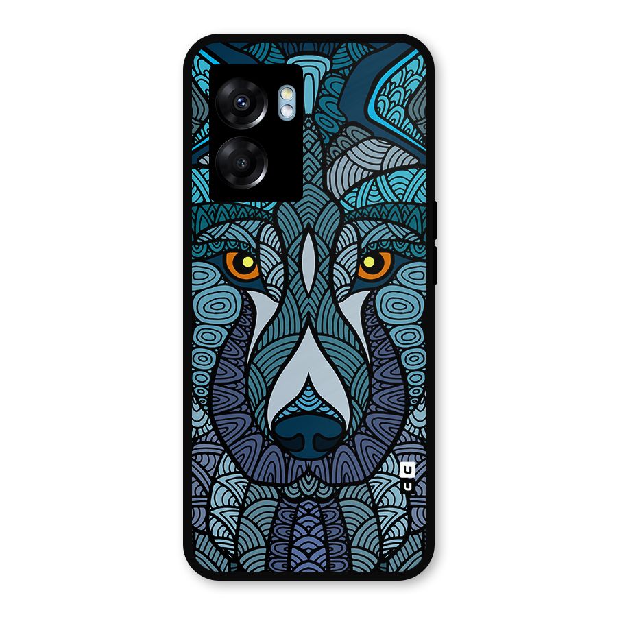 Ethnic Wolf Art Illustration Metal Back Case for Realme Narzo 50 5G