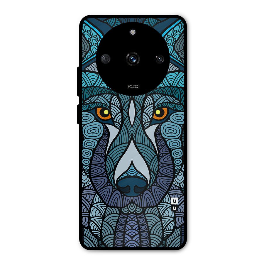 Ethnic Wolf Art Illustration Metal Back Case for Realme Narzo 60 5G