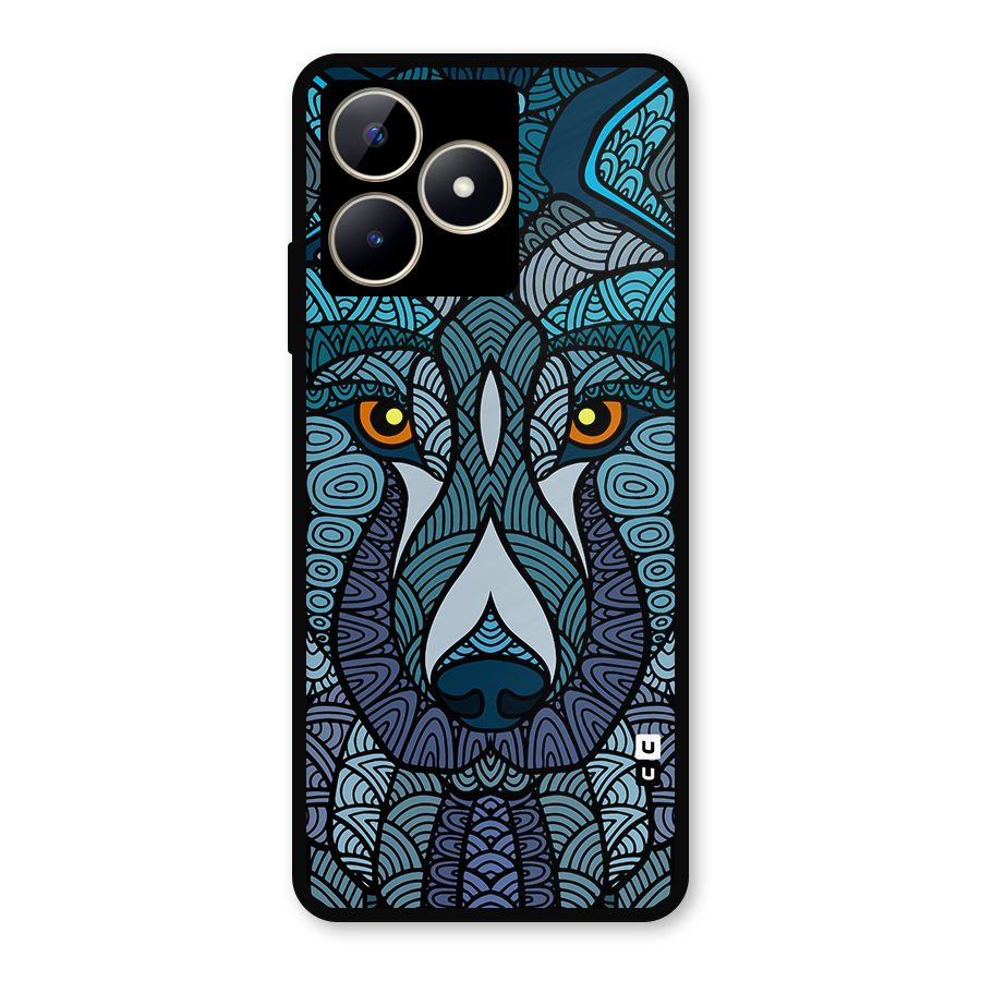 Ethnic Wolf Art Illustration Metal Back Case for Realme Narzo N53