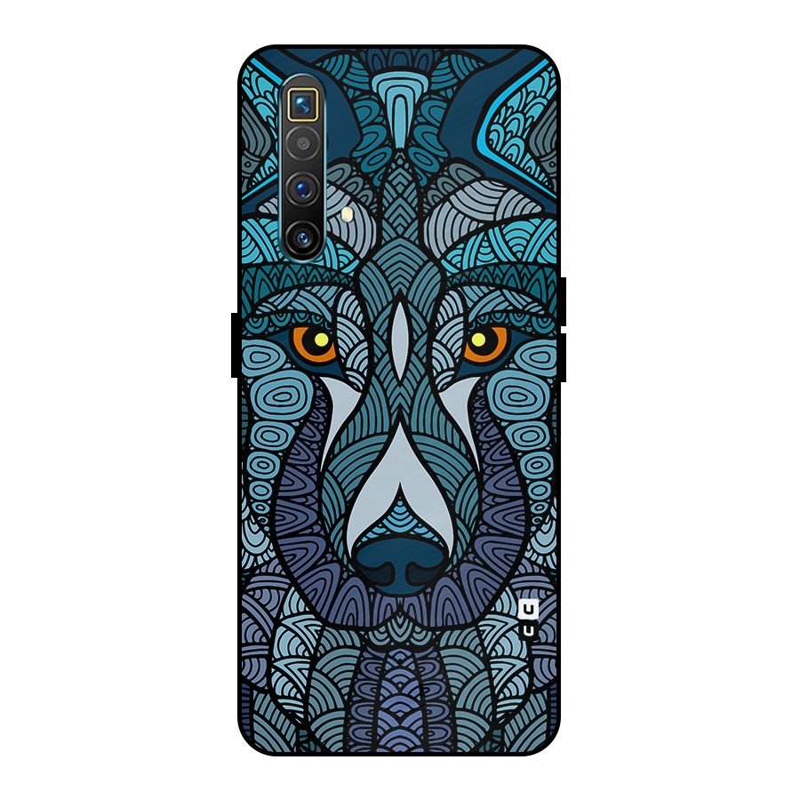 Ethnic Wolf Art Illustration Metal Back Case for Realme X3