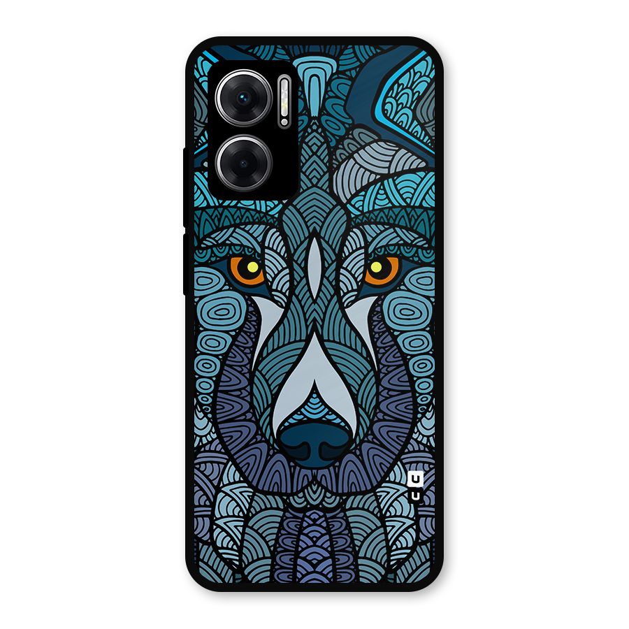 Ethnic Wolf Art Illustration Metal Back Case for Redmi 11 Prime 5G