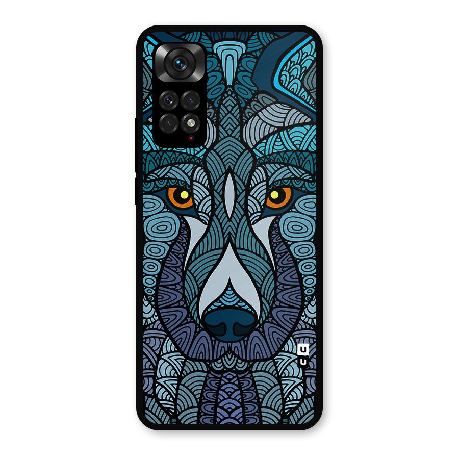 Ethnic Wolf Art Illustration Metal Back Case for Redmi Note 11s