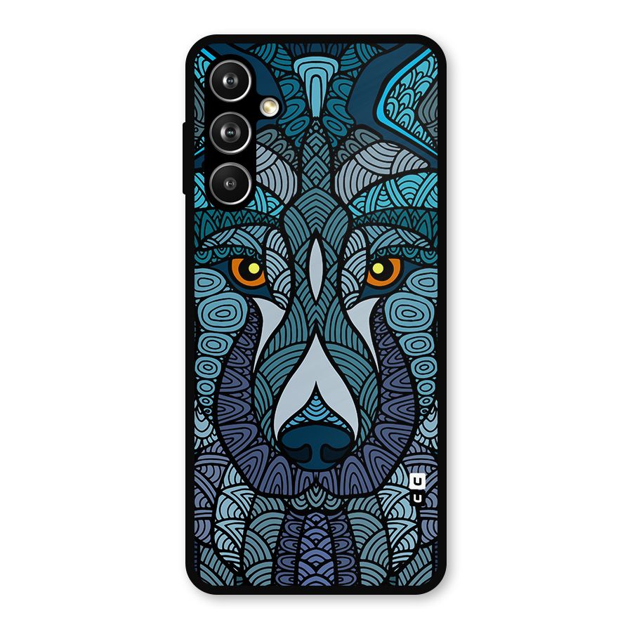 Ethnic Wolf Art Illustration Metal Back Case for Samsung Galaxy M54