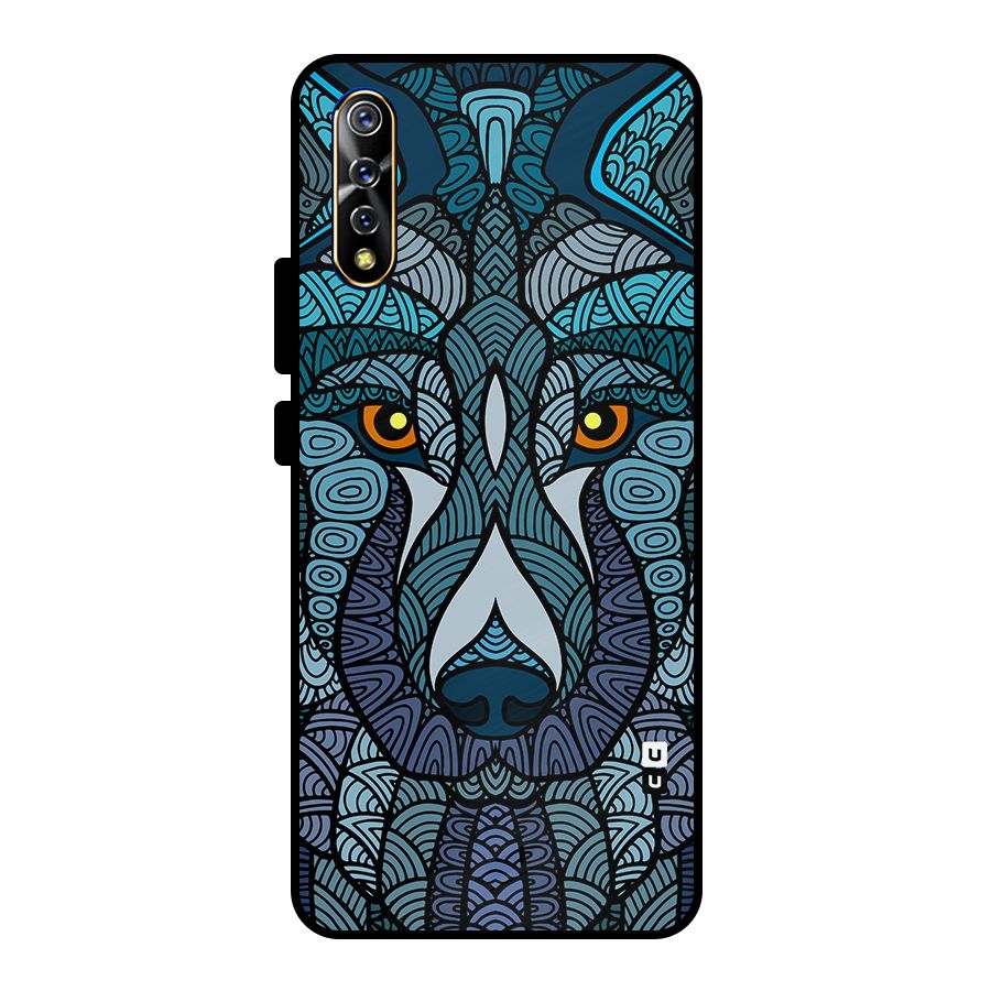 Ethnic Wolf Art Illustration Metal Back Case for Vivo S1