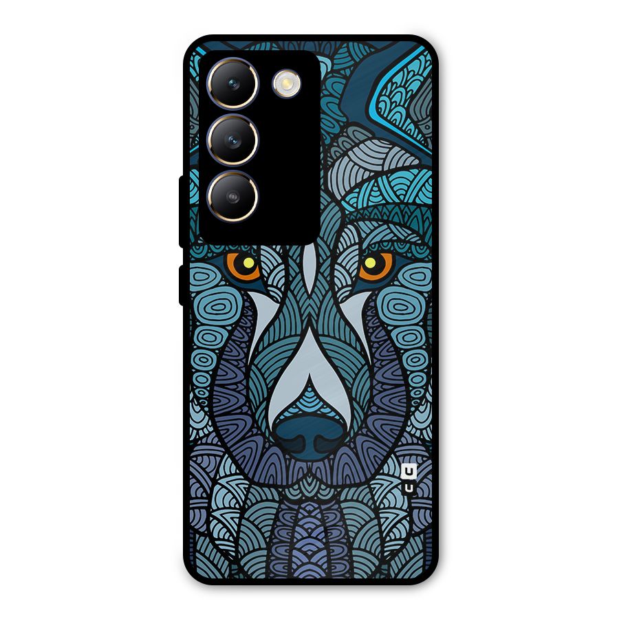 Ethnic Wolf Art Illustration Metal Back Case for Vivo T3 5G