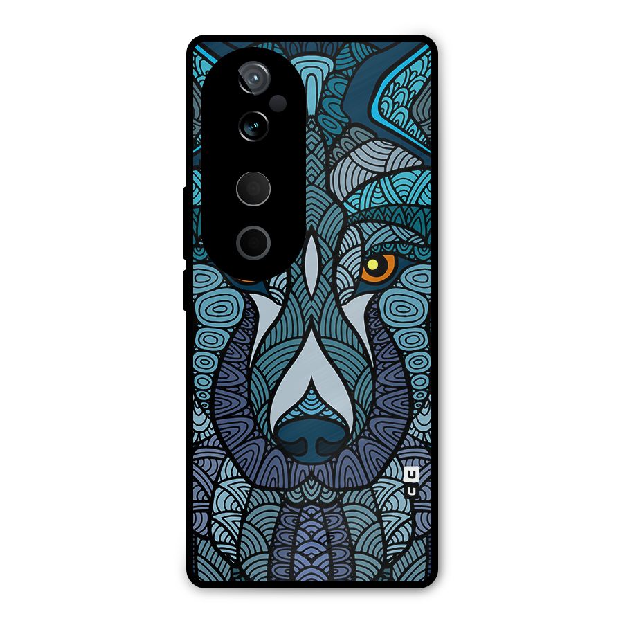 Ethnic Wolf Art Illustration Metal Back Case for Vivo T3 Ultra