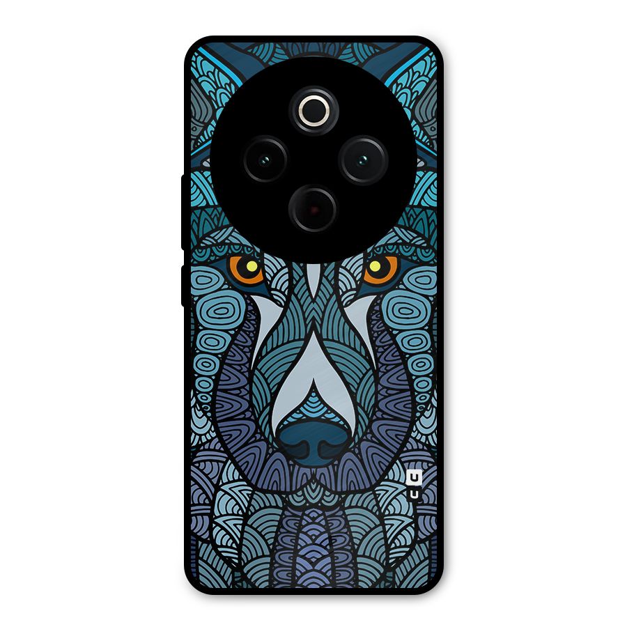 Ethnic Wolf Art Illustration Metal Back Case for Vivo T4