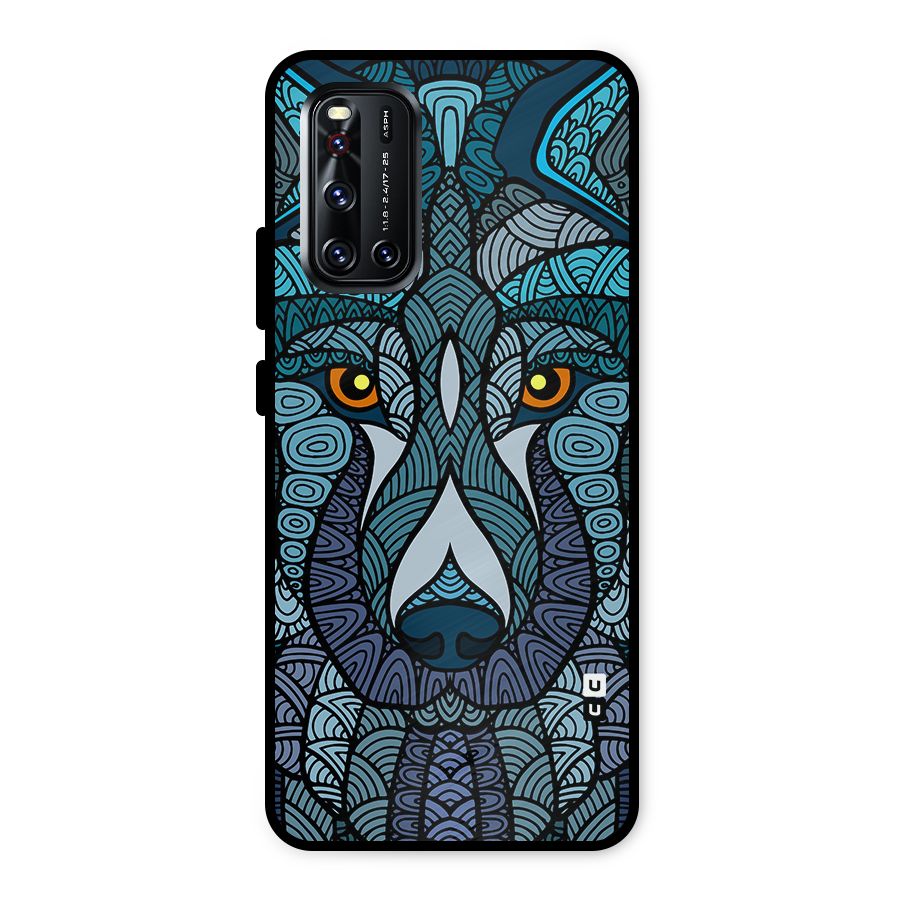 Ethnic Wolf Art Illustration Metal Back Case for Vivo V19
