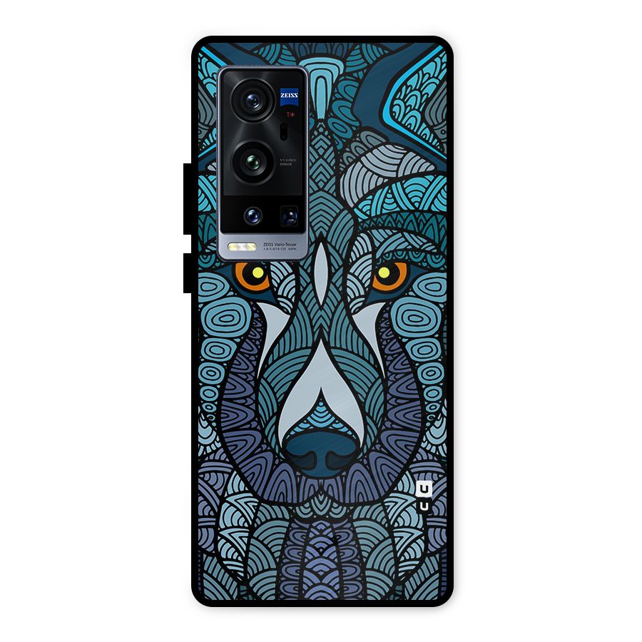 Ethnic Wolf Art Illustration Metal Back Case for Vivo X60 Pro Plus