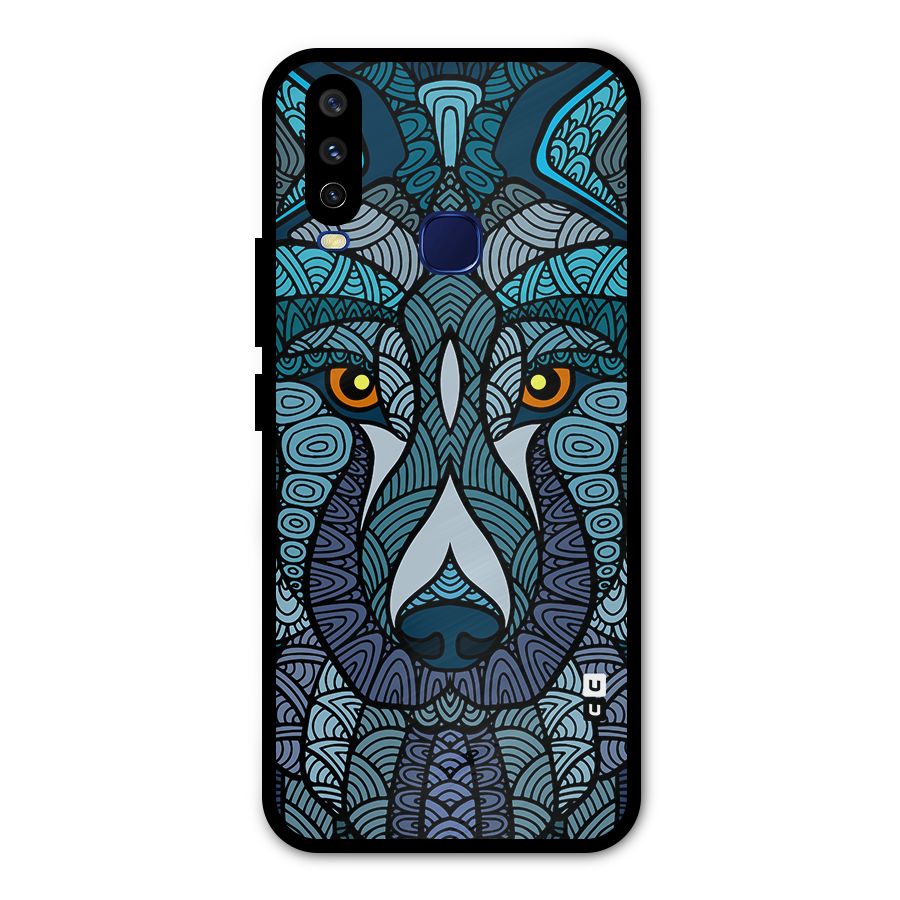 Ethnic Wolf Art Illustration Metal Back Case for Vivo Y12