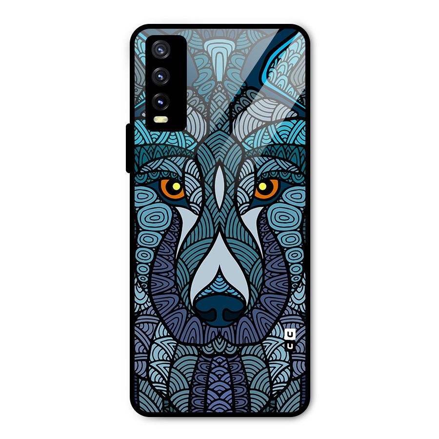 Ethnic Wolf Art Illustration Metal Back Case for Vivo Y20