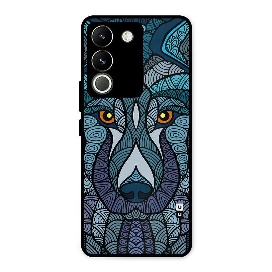 Ethnic Wolf Art Illustration Metal Back Case for Vivo Y200