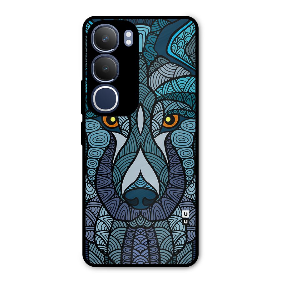 Ethnic Wolf Art Illustration Metal Back Case for Vivo Y29