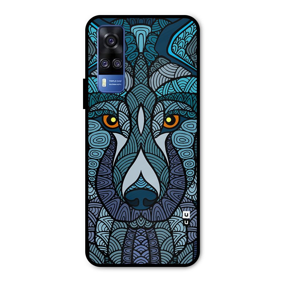 Ethnic Wolf Art Illustration Metal Back Case for Vivo Y51A
