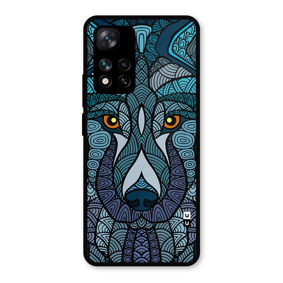 Ethnic Wolf Art Illustration Metal Back Case for Xiaomi 11i Hypercharge 5G