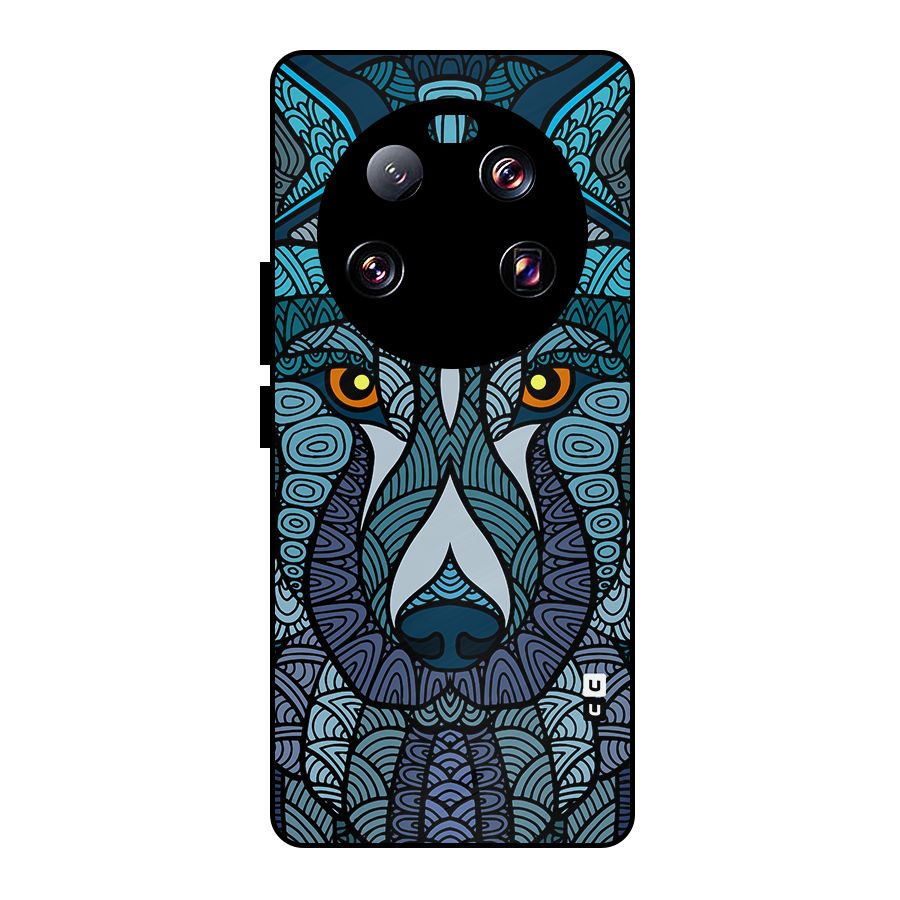 Ethnic Wolf Art Illustration Metal Back Case for Xiaomi 13 Ultra