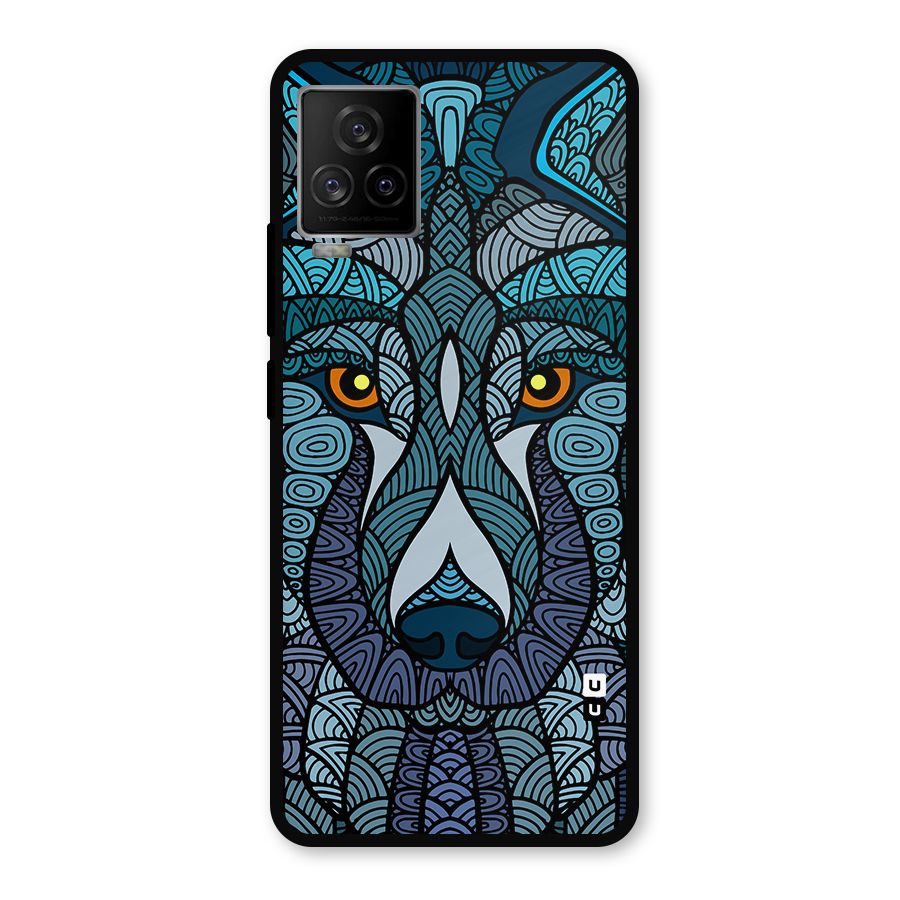 Ethnic Wolf Art Illustration Metal Back Case for iQOO 7 Legend 5G