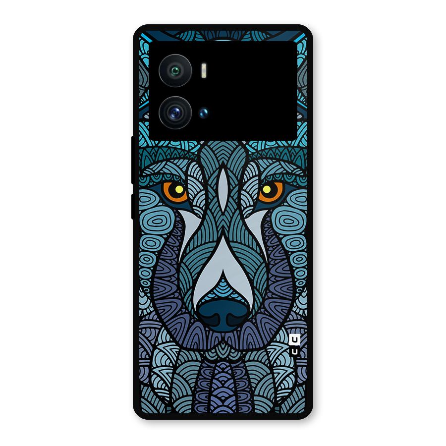 Ethnic Wolf Art Illustration Metal Back Case for iQOO 9 Pro