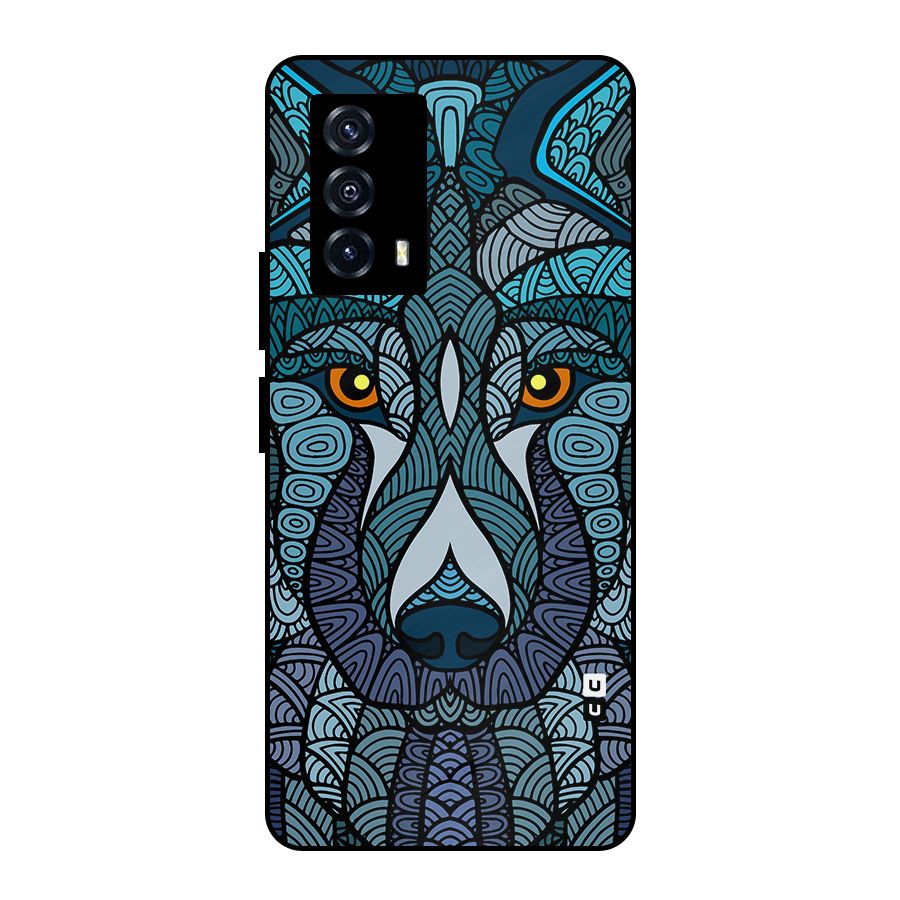 Ethnic Wolf Art Illustration Metal Back Case for iQOO Z5