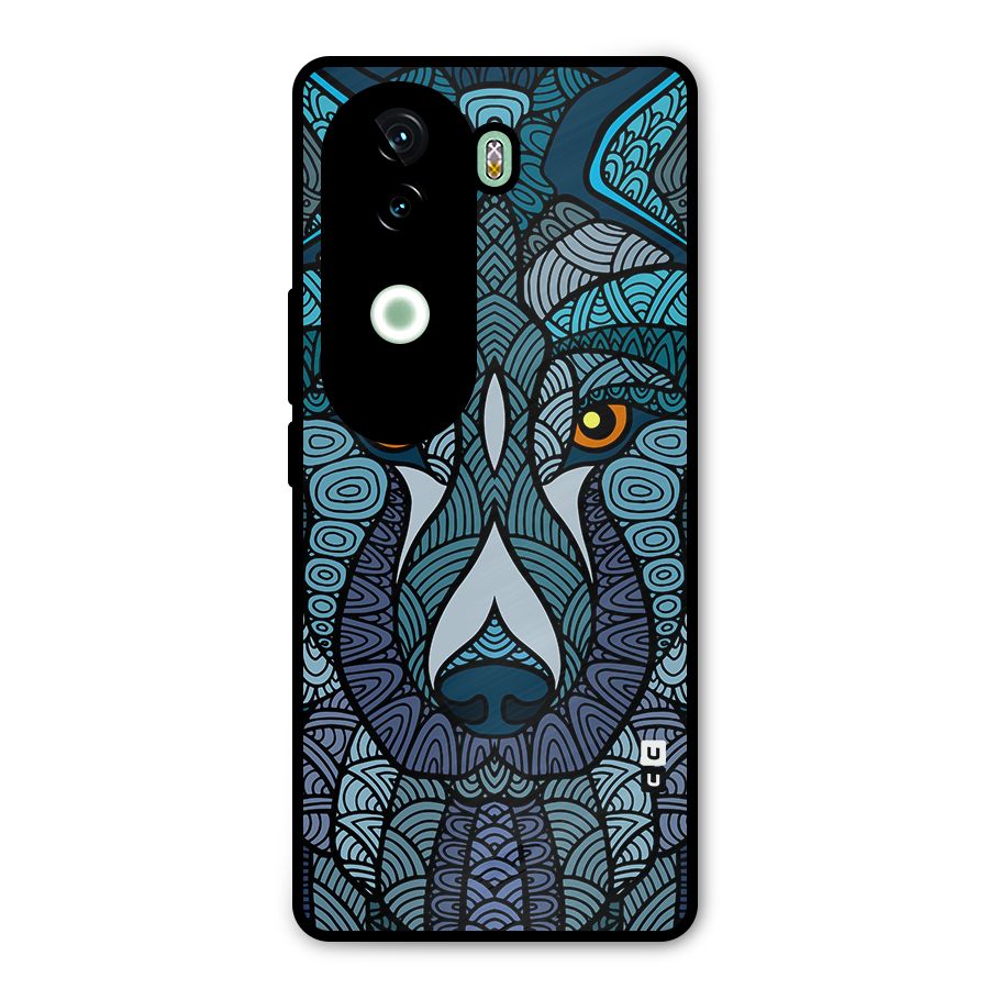 Ethnic Wolf Art Illustration Metal Back Case for iQOO Z9s